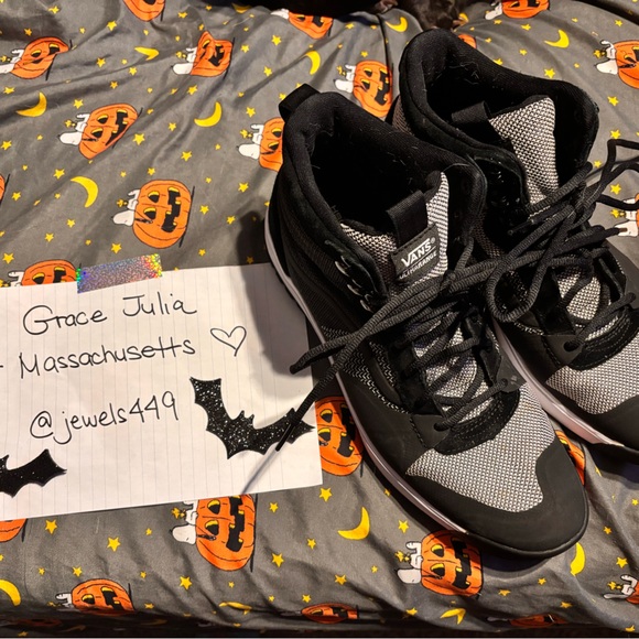 Vans Other - Vans Black and Gray High-Top Sneakers